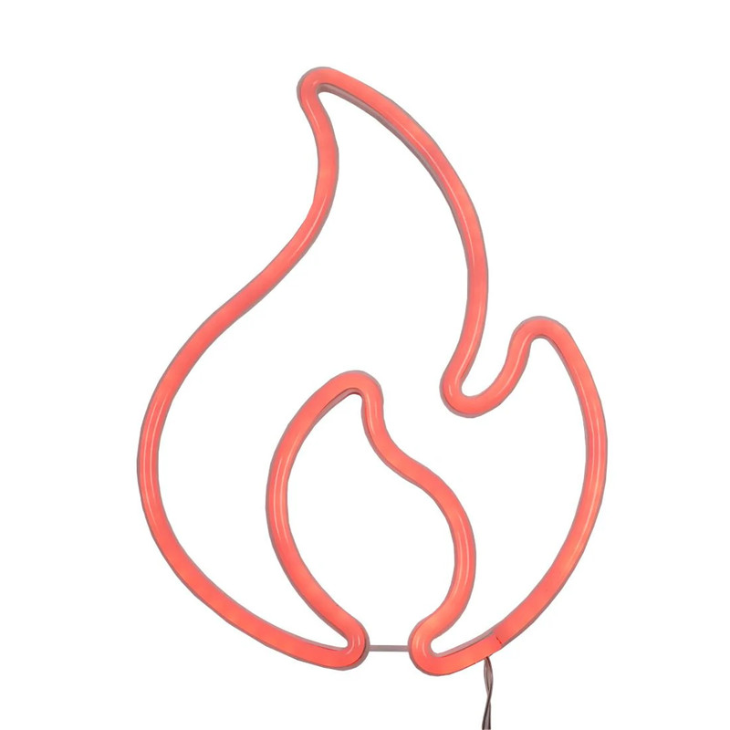 Led Neon Fire Shape - Red - إضاءة